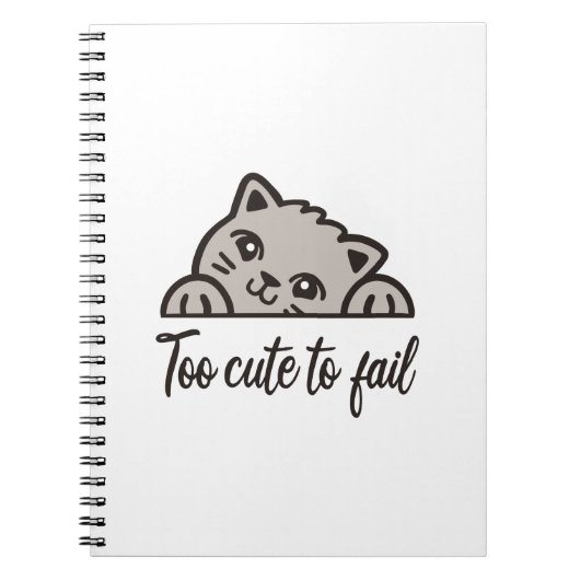 Te schattig om te falen notitieboek (Voorkant)