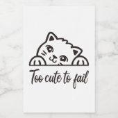 Te schattig om te falen voedselcontainer etiket (Enkel label)