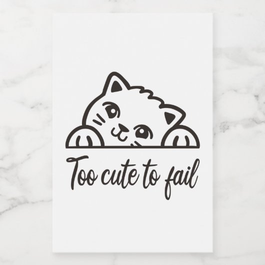 Te schattig om te falen voedselcontainer etiket (Enkel label)