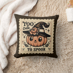 Te Schattig Om Te Laten Schrikken Halloween Kussen