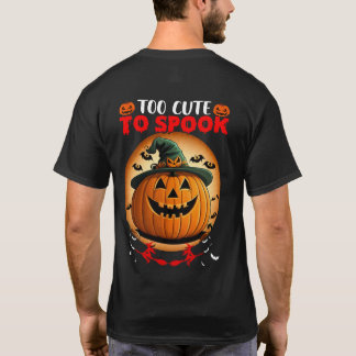 Te schattig om te spook sinaasappel Halloween pomp T-shirt