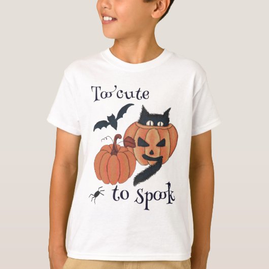Te schattig om te spook t-shirt (Voorkant)