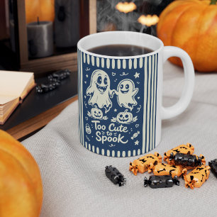 Te Schattig om te Verschrikken Blauwe Halloween Ge Koffiemok
