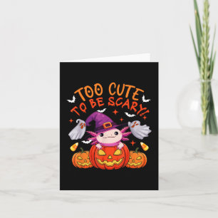Te Schattige Grappige grap Scary Halloween Axolotl Kaart