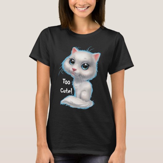 Te Schattige Kat T-shirt (Voorkant)