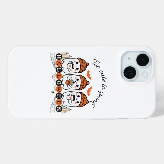 Te Schattige om Halloween Ghost Phone Case te spoo (Achterkant (horizontaal))