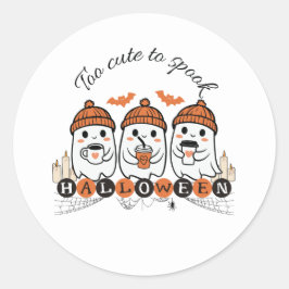 Te Schattige om Halloween-Stickers te spook Ronde Sticker