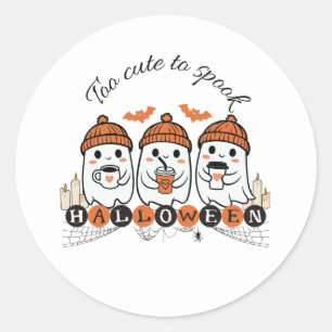 Te Schattige om Halloween-Stickers te spook Ronde Sticker