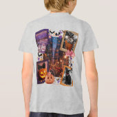 Te Schattige om Paarse spookachtige glitter spook Tri-Blend Shirt (Achterkant)