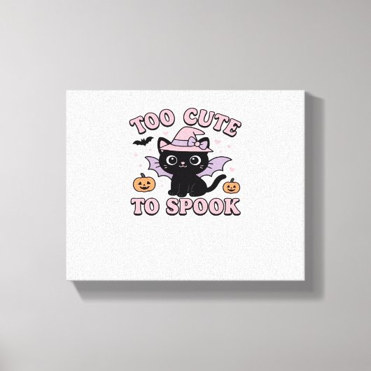 Te Schattige om spook – Halloween Cat Edition Clas Canvas Afdruk (Voorkant)
