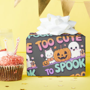Te Schattige om spook - Kawaii Pastel Halloween Cadeaupapier
