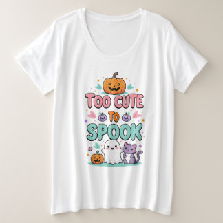 Te Schattige om spook - Kawaii Pastel Halloween Grote Maat T-shirt
