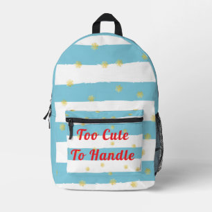"Te Schattige om te hanteren" Stationery Gift Coll Bedrukte Rugzak