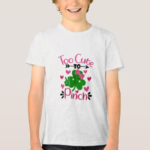 Te Schattige om te knijpen - St. Patrick's Day Fun Tri-Blend Shirt