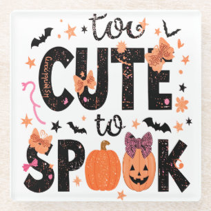 Te Schattige om typografie stijlvol Halloween spoo Glazen Onderzetter