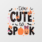 Te Schattige voor spooktypografie Raamsticker (Vel)