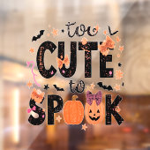 Te Schattige voor spooktypografie Raamsticker (Vel 2)