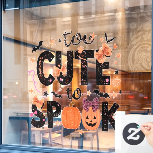 Te Schattige voor spooktypografie Raamsticker (Cafe Raam)