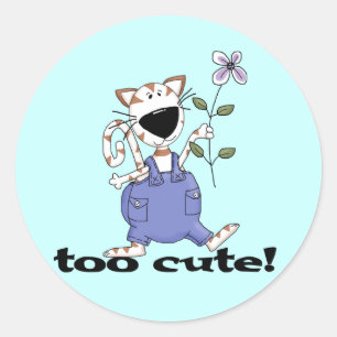 Te Schattigee Kitty Cat Tshirts en Cadeaus Ronde Sticker