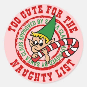 Te Schattigee ondeugende lijst Ronde Sticker
