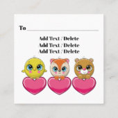 Te Schattigee teddybeer bedankt - zie terug - Vierkante Visitekaartje (Achterkant)