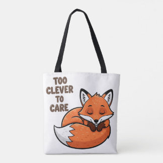 Te slim om zorg te dragen - Sleeping Fox Illustrat Draagtas