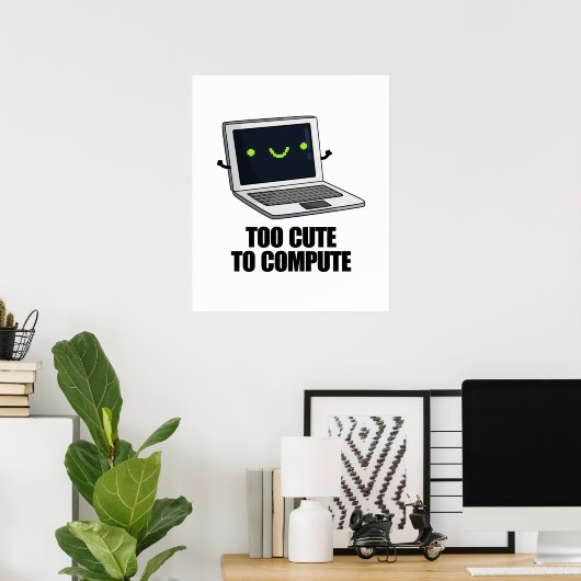 Te snel om te berekenen hoe grappige notebookcompu poster (Thuiskantoor)