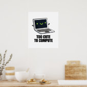 Te snel om te berekenen hoe grappige notebookcompu poster (Keuken)