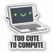 Te snel om te berekenen hoe grappige notebookcompu sticker (Voorkant)