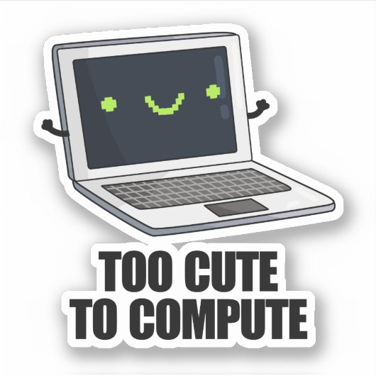 Te snel om te berekenen hoe grappige notebookcompu sticker (Voorkant)