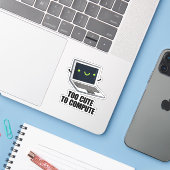 Te snel om te berekenen hoe grappige notebookcompu sticker (Laptop met iPhone)