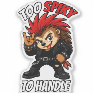 Te Stekelig Om Aan Te Paken Punk Egel Sticker