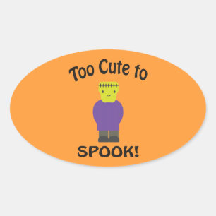 Te stuiten op Spook - Frankenstein Ovale Sticker