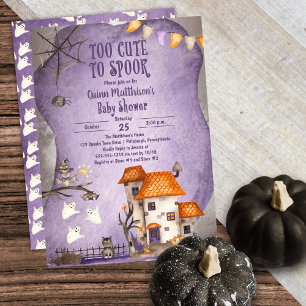 Te stutten naar Spook Halloween Baby shower Kaart