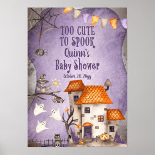 Te stutten naar Spook Halloween Baby shower Poster