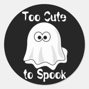 "Te stutten naar Spook!" Halloween Ghost Ronde Sticker