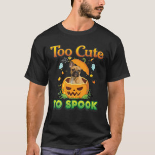 Te stutten om de Franse bulledog Dog Halloween Pum T-shirt