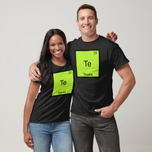 Te - Tequila Grappige Chemie Element Symbool T-shi T-shirt