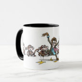 Te veel apenhandel mok (Voorkant links)