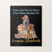 Te veel boeken Duitse herder Legpuzzel (Verticaal)