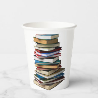 te veel boeken gelezen papieren bekers
