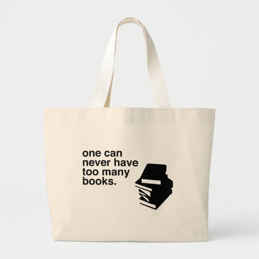 te veel boeken grote tote bag (Voorkant)