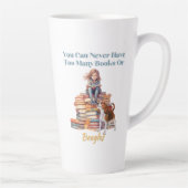 Te veel boeken of Beagles Latte Mok (Rechts)