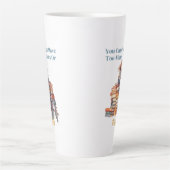 Te veel boeken of pitbulls latte mok (Voorkant)