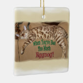 TE VEEL EGGNOG! KERAMISCH ORNAMENT (Rechts)