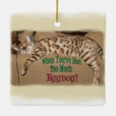 TE VEEL EGGNOG! KERAMISCH ORNAMENT (Achterkant)