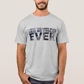 Te veel fietsen zeiden dat er geen fietser was als t-shirt