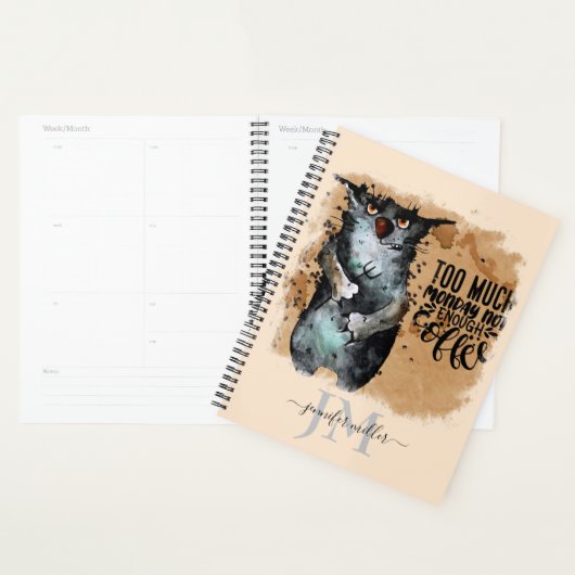 Te veel gepersonaliseerde maandag planner (Display)