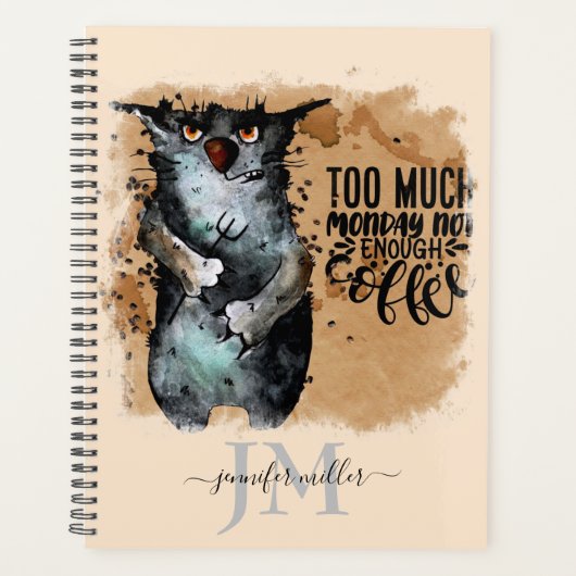 Te veel gepersonaliseerde maandag planner (Voorkant)