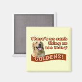 "Te veel Golden Retrievers" Magneet (Voorkant / Achterkant)